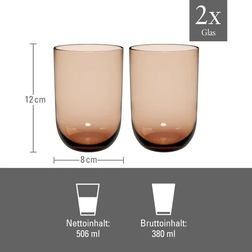 Vista 4 de Villeroy & Boch Par de vasos y vasos como Clay Highball