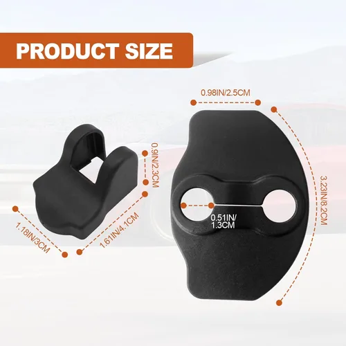 Vista 2 de Cubierta protectora para cerradura de puerta, compatible con Tesla Modelo 3 Modelo Y 2016-2023, accesorios protectores de cerraduras, cubiertas