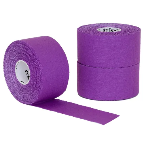 Vista 8 de STIKK Cinta atlética - Paquete de 3 unidades, color negro, 1.5 pulgadas x 15 yardas - para estabilizar y apoyar músculos y articulaciones