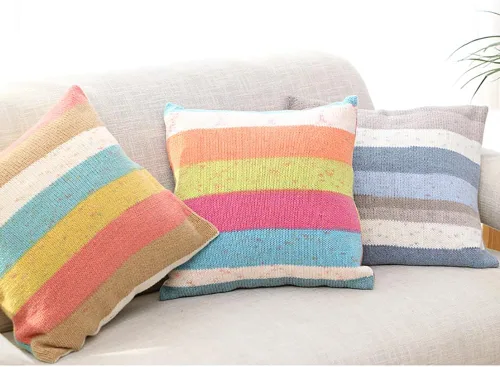 Vista 9 de Hilo de color de algodón para tartas, hilo multicolor arcoíris para tejer y tejer a ganchillo, 2 bolas de 7.05 oz, 45% algodón, 55% acrílico, hilo