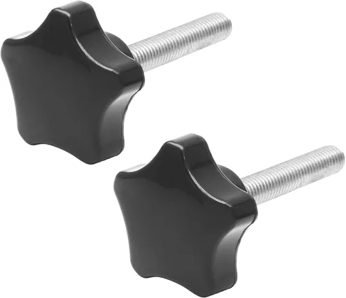 Vista 11 de 6 Piezas de Pomo de Estrella Roscado de M4 x 20mm, Manija de Perilla de Sujeción en Forma de Hexágono de Plástico para Reemplazo de Base de Paraguas