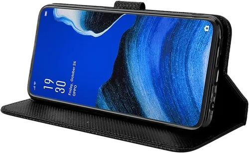 Vista 5 de Funda de piel sintética con tapa para Oppo Reno2 Z, color negro
