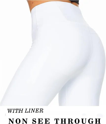 Vista 3 de Kcutteyg Pantalones de yoga para mujer, con bolsillos, leggings de cintura alta, para entrenamiento, deportes, correr, pantalones deportivos