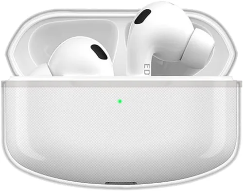 Vista 5 de DAYJOY - Juego de 2 fundas protectoras transparentes de TPU suave compatibles con auriculares Edifier Lollipods Pro, funda protectora con llavero