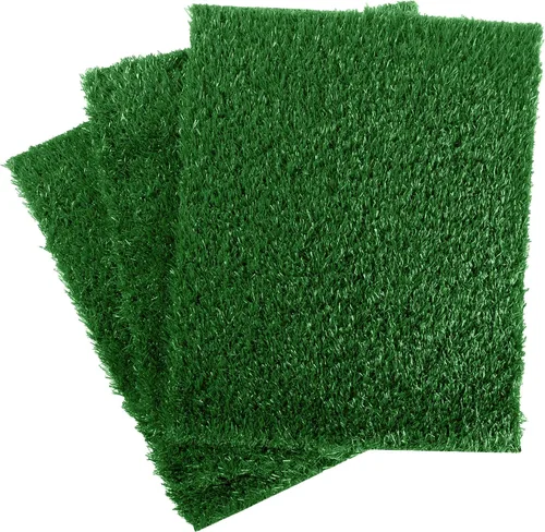 Vista 13 de Almohadilla de Césped Artificial para Orina de Cachorros para Perros y Mascotas Pequeñas - Almohadillas de Césped Reutilizables de 4 Capas de 16x20