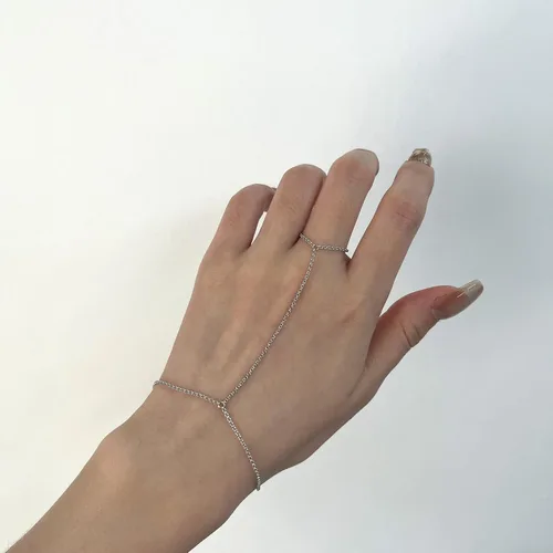 Vista 19 de Pulsera de plata de ley 925 para mujer, pulsera de mano para mujer, pulseras esclavas de 7 a 9 pulgadas ajustable