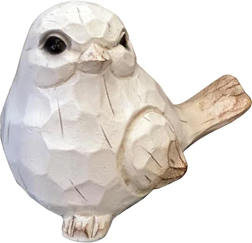 Vista 9 de Nueva figura de pájaro azul, figura de ave regordeta de cerámica, decoración de estatua de pájaro de animales de cabaña para decoración del jardín
