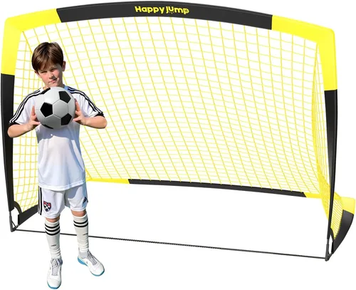 Vista 14 de Happy Jump Portable Soccer Goal 7x5 & 5x3.6 FT, Large-Frame Training Net