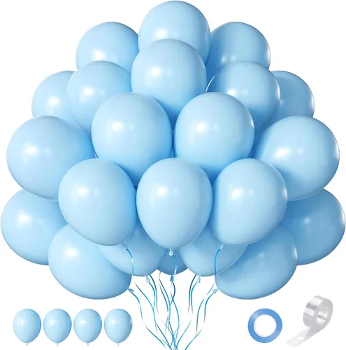 Vista 10 de Globos rosa claro, 125 piezas de diferentes tamaños de 8, 12, 10, 5 pulgadas, kit de arco de globos rosa pálido pastel para princesa, cumpleaños