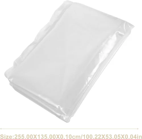 Vista 2 de Funda de sofá transparente gruesa de material de polietileno para sofá de dos plazas pequeños, lavable, a prueba de polvo, protector de muebles