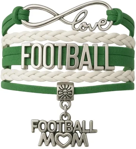 Vista 9 de Sportybella Pulsera de fútbol para mamá, pulsera de fútbol para mamá, pulsera de fútbol para madres de fútbol americano