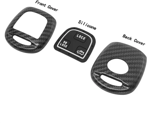 Vista 5 de Funda inteligente para llavero compatible con Toyota Land Cruiser FJ Cruiser Lexus Es300 Ls430 Lx470 Rx300 Rx330 Rx350 Rx400h, color negro, fibra