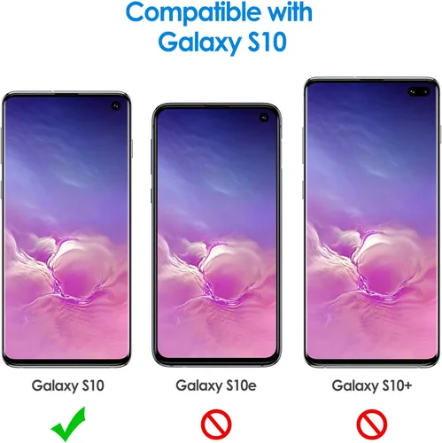 Vista 2 de JETech Funda delgada para Samsung Galaxy S10, funda delgada con absorción de golpes y diseño de fibra de carbono (negro)