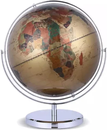 Vista 10 de Globos geográficos de 720 ° de rotación completa de alta definición globo mundial de escritorio globos geográficos para adultos estudiantes globos