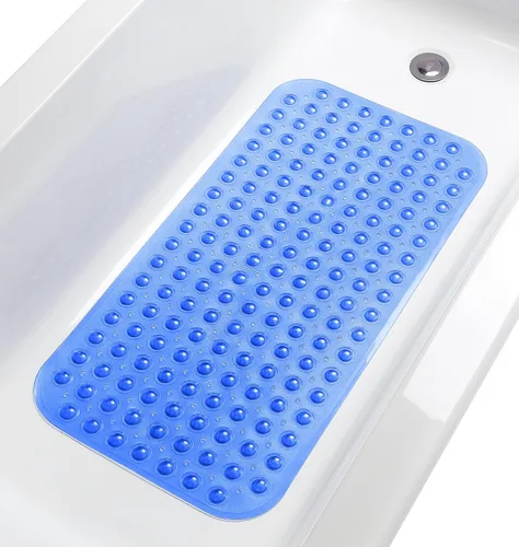 Vista 46 de Tapete de ducha antideslizante de 20"x20" (solo duchas lisas/sin textura, no para sobre desagüe) Seguro, limpio, lavable a máquina, agarre superior