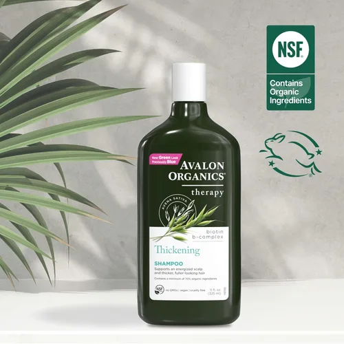 Vista 5 de Avalon Organics Champú terapéutico All Natural Biotin B-Complex, 11 onzas líquidas
