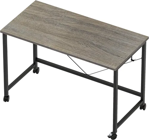 Vista 37 de Mericonia Escritorio de computador, escritorio de juegos para espacios pequeños, mesa moderna de estilo simple para oficina en casa, mesa de estudio
