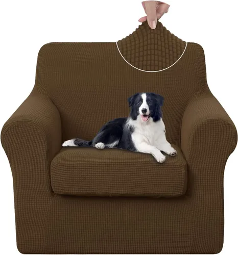 Vista 75 de U-NICE HOME Funda elástica para sofá de 3 piezas, funda de sofá lavable con cojín de asiento individual para sofá de 2 cojines, apta para mascotas