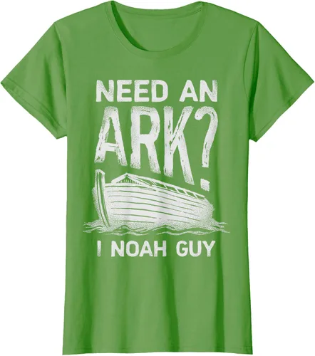 Vista 4 de Need an Ark I Noah Guy Funny Christian Men Women Pun Humour T-Shirt Negro