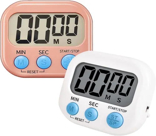 Vista 8 de Temporizador digital de cocina para cocinar, temporizador electrónico multifunción, alarma de dígitos grandes, respaldo magnético fuerte