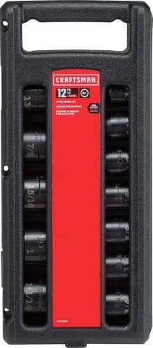 Vista 3 de CRAFTSMAN Juego de llaves de impacto, SAE, 1/2", 12 piezas (CMMT15884)