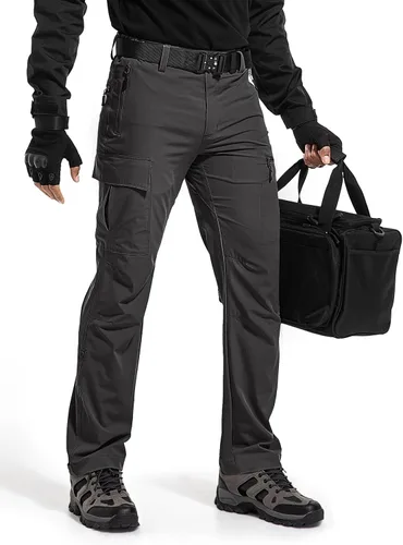 Vista 6 de Wespornow Hiking Travel Pants for Men Lightweight Water-Resistant Quick Dry Outdoor Pants for Fishing Camping