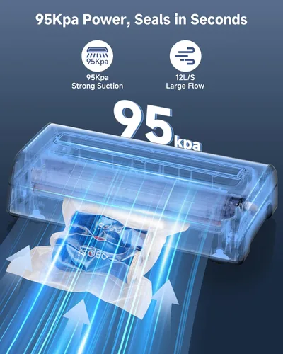 Vista 2 de AAOBOSI Sellador al vacío de 95 kPa para carnes, líquidos, Sous Vide