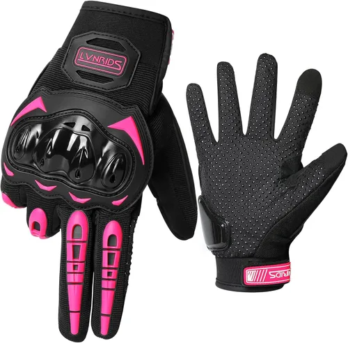 Vista 8 de Guantes de motocicleta con pantalla táctil para hombres y mujeres, guantes de carreras para motocross, BMX, ATV, MTB, ciclismo
