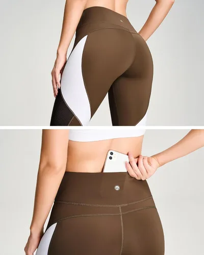 Vista 35 de Malla Queenieke 8030 de yoga, para correr, leggings con color combinado, para mujer