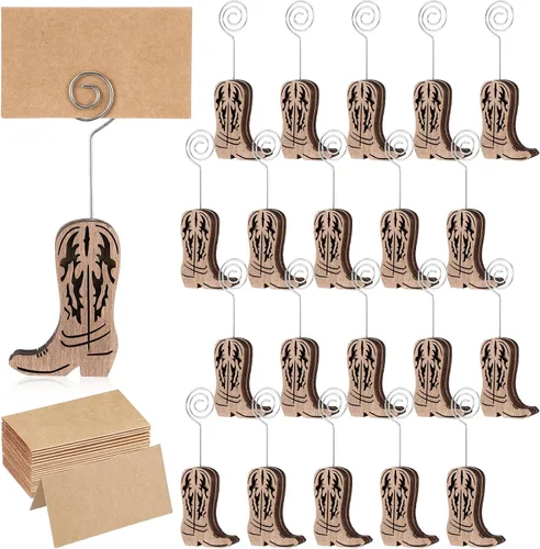 Vista 9 de Havawish - Juego de 10 tarjeteros de madera para botas de vaquero