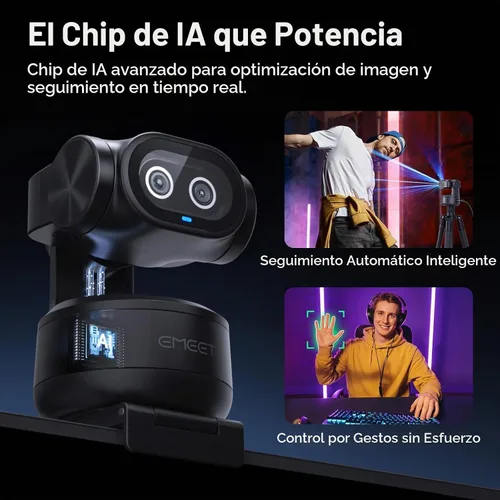 Vista 6 de EMEET PIXY Cámara PTZ con doble cámara 4K y control remoto