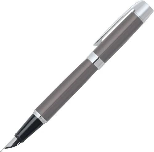 Vista 2 de Sheaffer 300, gris metálico, borde de placa cromada, pluma estilográfica: punta media (E0932953) por Sheaffer