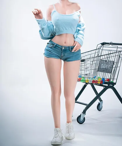 Vista 3 de Muñeca sexual realista de tamaño completo con pechos grandes y coño realista, hermosas muñecas sexuales de cuerpo completo, TPE de silicona sólida