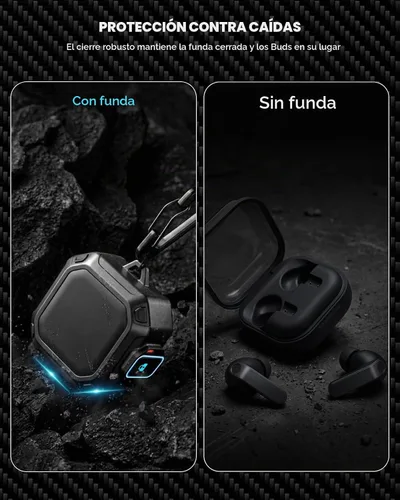 Vista 5 de MoKo Secure Lock - Carcasa para Samsung Galaxy Buds 4 Pro/4 (2026), color negro