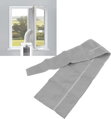 Vista 4 de Kit de deflector universal de aire acondicionado portátil para ventana de aire acondicionado (9.8 pies)