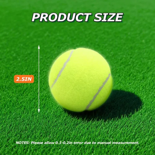 Vista 2 de Pelotas de tenis, paquete de 6 pelotas de tenis de práctica de alta elasticidad con bolsa de malla, ideal para principiantes, pelotas de ejercicio
