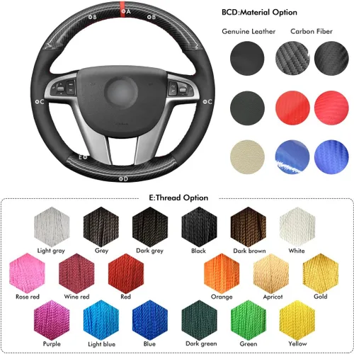 Vista 2 de MEWANT Fundas para volante de automóvil para Pontiac G8 para Holden Commodore (VE), Ute/Calais/Caprice Pontiac G8 / Holden Commodore (VE) / Ute