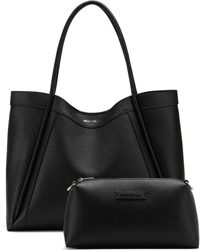Vista 27 de NEWBELLA Kelly Bolsa Tote de Cuero Vegano para Mujeres - Elegante Bolsa Versátil de Transporte con Asa Superior, Bolso de Hombro Hobo con Monedero