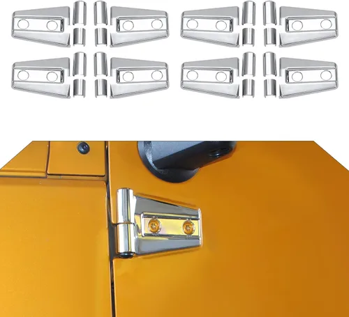 Vista 21 de 4 cubiertas protectoras de bisagra de puerta para Jeep Wrangler JK 2007-2018 de 2 puertas (negro)
