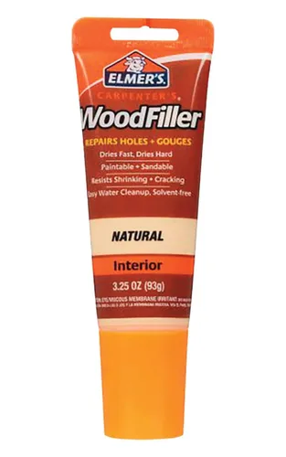 Vista 2 de Elmer's Carpenter's Wood Filler, tubo de 3.25 onzas, uso interior, natural