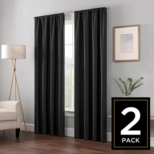 Vista 64 de ECLIPSE Kendall - Cortina térmica opaca moderna con bolsillo para cortinero, para dormitorio o sala de estar (1 panel), 42 x 54 pulgadas, alcachofa