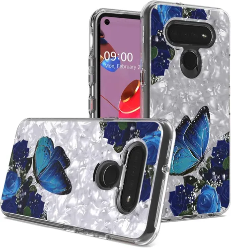 Vista 11 de Para LG K51, LG Reflect (LM-K500) - Funda híbrida de TPU - AC4 Azul