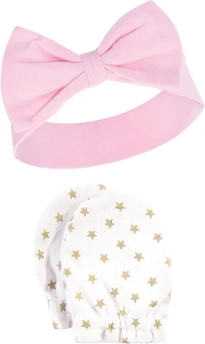 Vista 31 de Hudson Baby Conjunto de diadema de algodón y manoplas para rascar para bebé