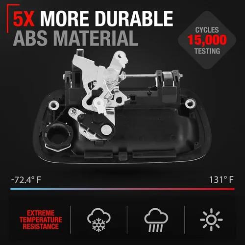 Vista 3 de Reemplazo del conjunto de la manija del portón trasero con ojo de cerradura, compatible con Toyota Tundra 2000-2006, pestillo de manija de puerta