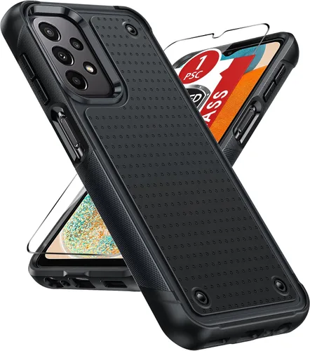 Vista 23 de LeYi Funda para Galaxy S21 FE-5G: Funda Samsung S21 FE con protector de pantalla, doble capa protectora de policarbonato duro y TPU suave Android