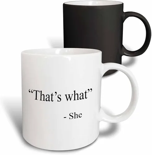 Vista 10 de 3dRose Taza negra de dos tonos de 11 oz con texto en inglés "That's What She Said