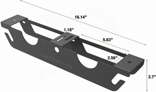 Vista 4 de UNITEDPOWER Soporte de amoladora angular - Estante de almacenamiento/soporte de 4 bahías con colgador de cable, soporte de montaje en pared