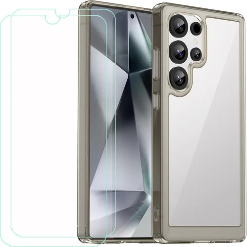 Vista 9 de Funda de TPU para ExAchat C25 Ultra + 2 HD de vidrio templado, carcasa protectora trasera – 9 dureza anti-arañazos protector de pantalla