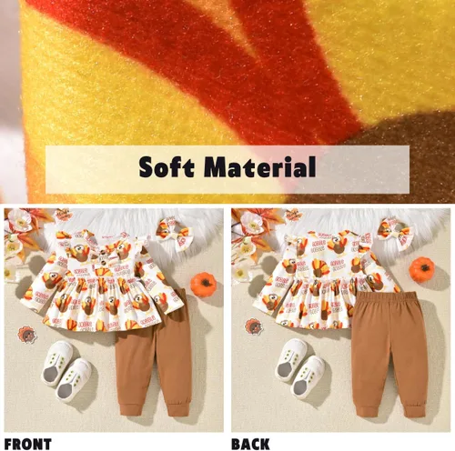 Vista 5 de Aalizzwell Traje de manga larga para bebé niña de otoño e invierno
