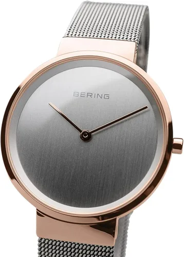 Vista 2 de BERING Reloj unisex analógico de cuarzo clásico con correa de acero inoxidable y cristal de zafiro